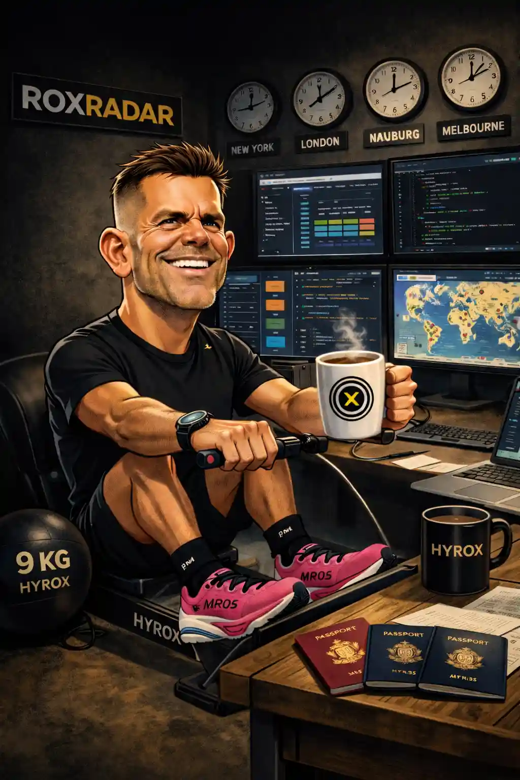 Marcus, a HYROX athlete who founded RoxHQ